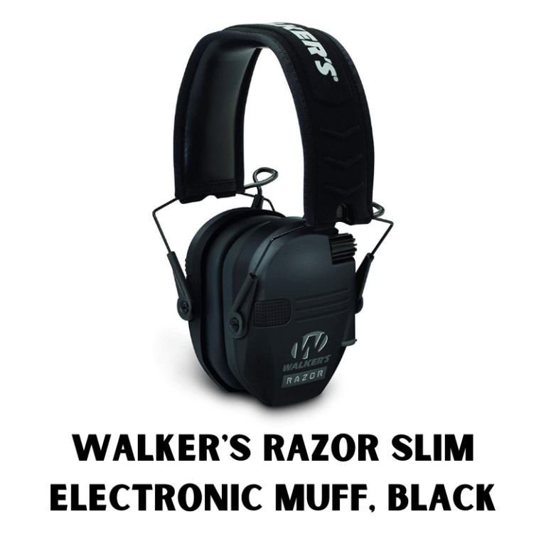 Walker's Razor Slim Electronic Muff, Black