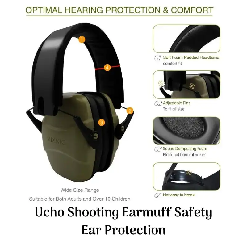 Ucho shooting earmuff safety ear protection